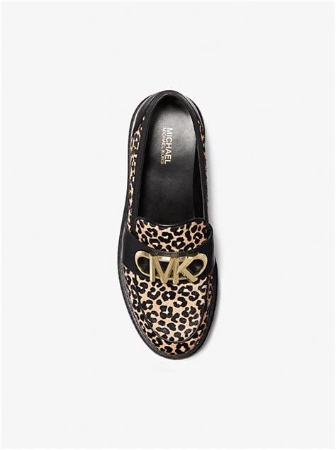 michael kors leopard loafers|michael kors loafer heels.